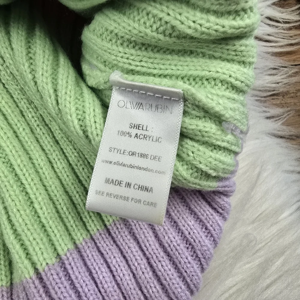 Olivia Rubin RARE Dee Striped Knitted Cardigan Jewel Button Medium